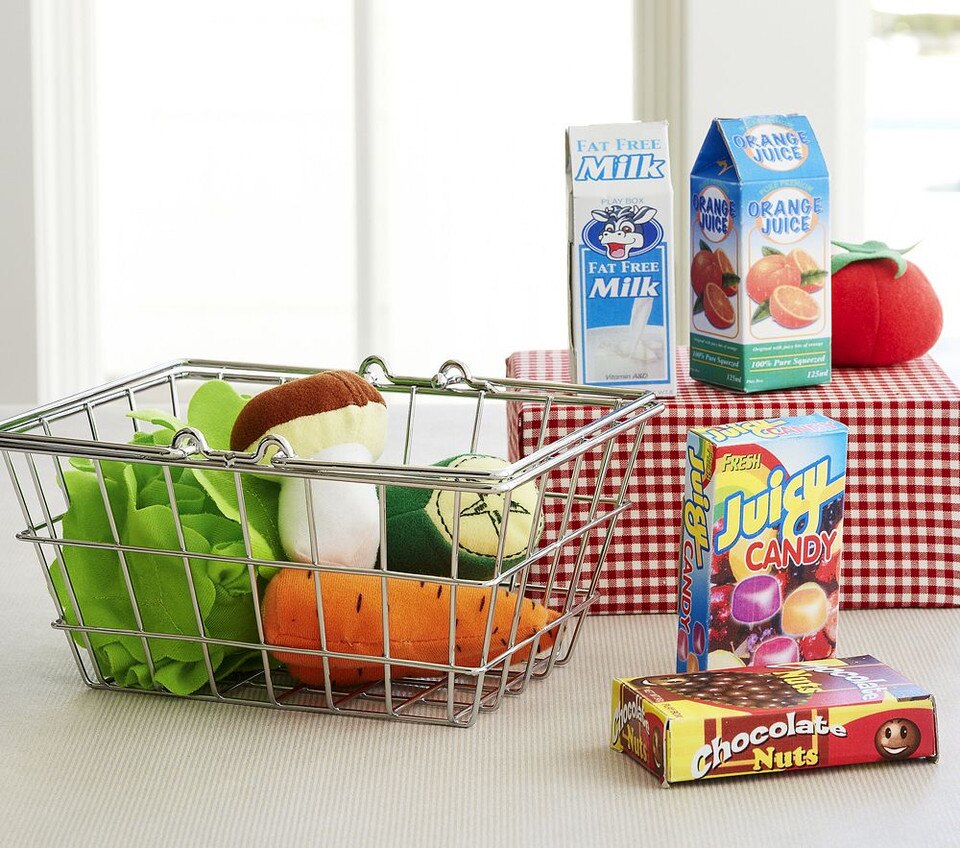 Mini Grocery Basket Set Pottery Barn Kids AU